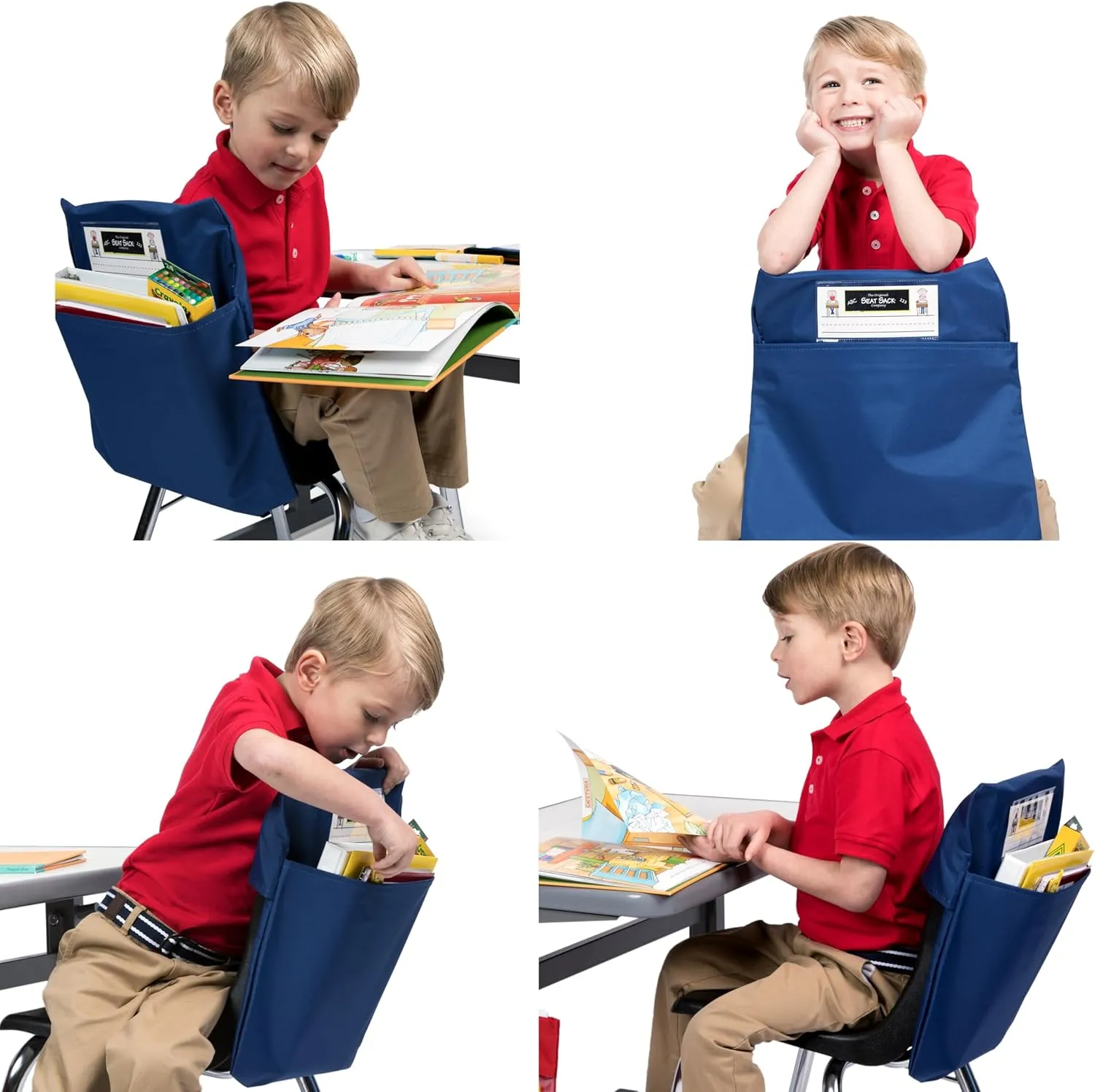 Seat Sack Single-Pocket Chair Storage - 17 Inches Classroom Pack of 25 - The single pocket is the perfect addition to classrooms, study areas, and home learning spaces.
