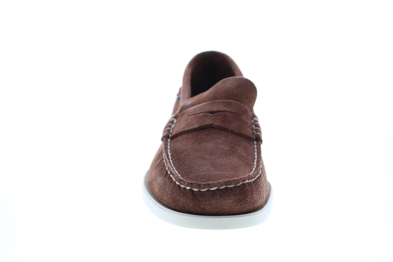 Sebago Frank Boat Flesh Out 7111MUW Mens Brown Loafers & Slip Ons Penny Shoes