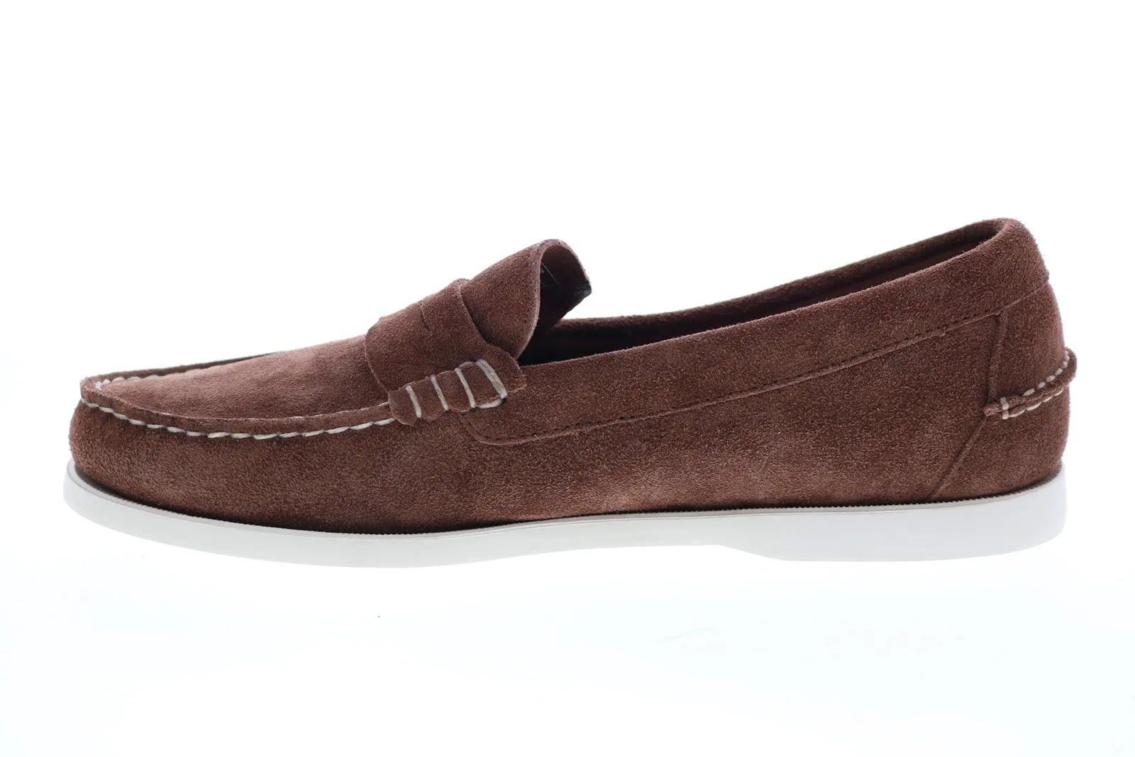 Sebago Frank Boat Flesh Out 7111MUW Mens Brown Loafers & Slip Ons Penny Shoes