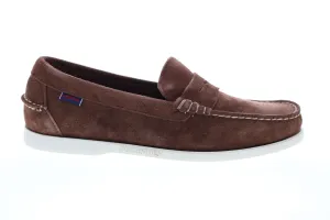 Sebago Frank Boat Flesh Out 7111MUW Mens Brown Loafers & Slip Ons Penny Shoes