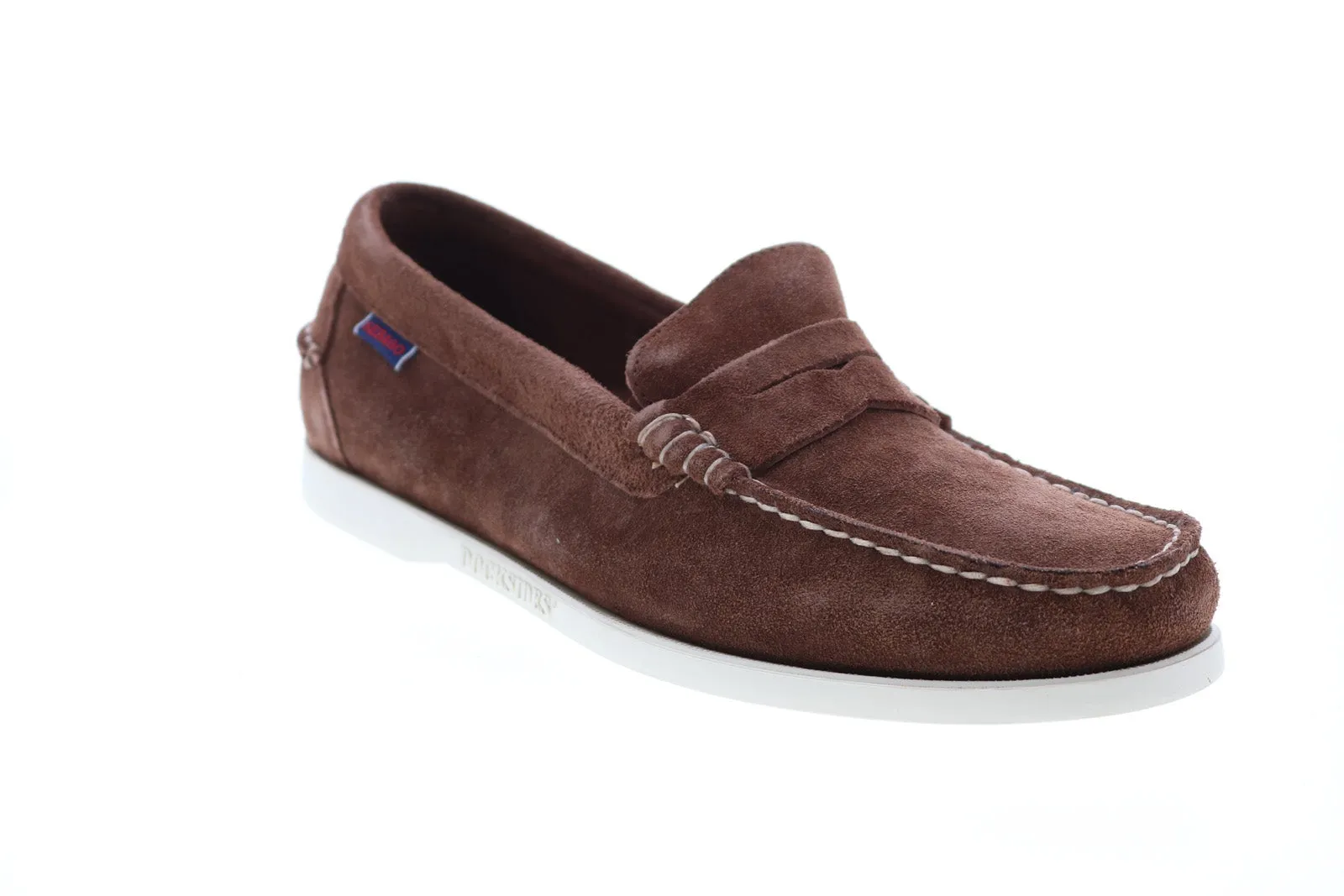 Sebago Frank Boat Flesh Out 7111MUW Mens Brown Loafers & Slip Ons Penny Shoes