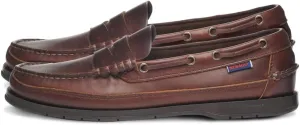 Sebago Sloop Waterproof Boat Shoes - Full-Grain Leather Loafer-Style Moccasins with Snug Leather Sock Lining and Non-Marking, Non-Slip Rubber Outsoles