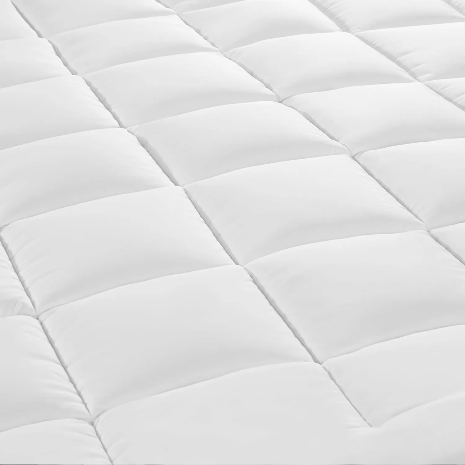 Serta Memory Flex Soft King Mattress Topper, 2" Pillow Top Mattress Pad, Cushioning Stain Resistant Mattress Protector with 15" Pocket for Secure Fit, Machine Washable, White