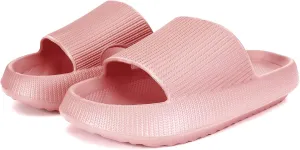 Sharllen Cloud Slides for Boys & Girls - Non-Slip House Slippers for Kids - Beach Slide Sandals in Black, White & Beige