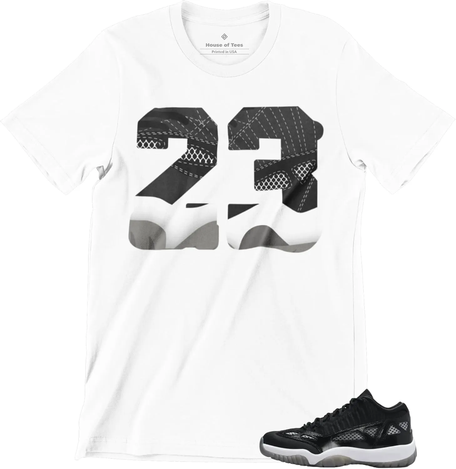 Shirt to Match Jordan 11 IE Black & White Men's Graphic Tee