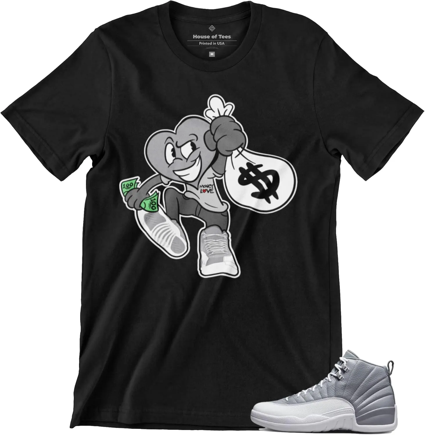 Shirt to Match Jordan 12 Stealth Men's Money Love Cash T Shirt, Jordan 12s Shirt to Match Stealth Tshirt