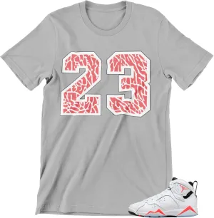 Shirt to Match JOR.DAN 7 White Infrared Men's Graphic T Shirt, Trendy Men's Tees