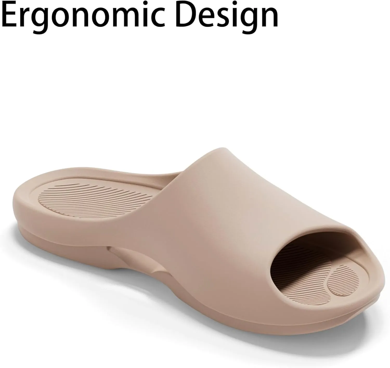 Shower Shoes, Non Slip Slide Sandals for Women and Men, Lightweight House Slippers for Indoor Bathroom Dorm Pool Swimming Beach