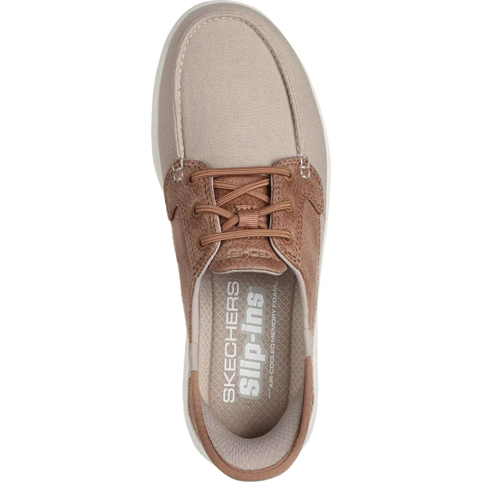 Skechers Women's On-the-GO Flex - Palmilla Boat Shoe in Taupe