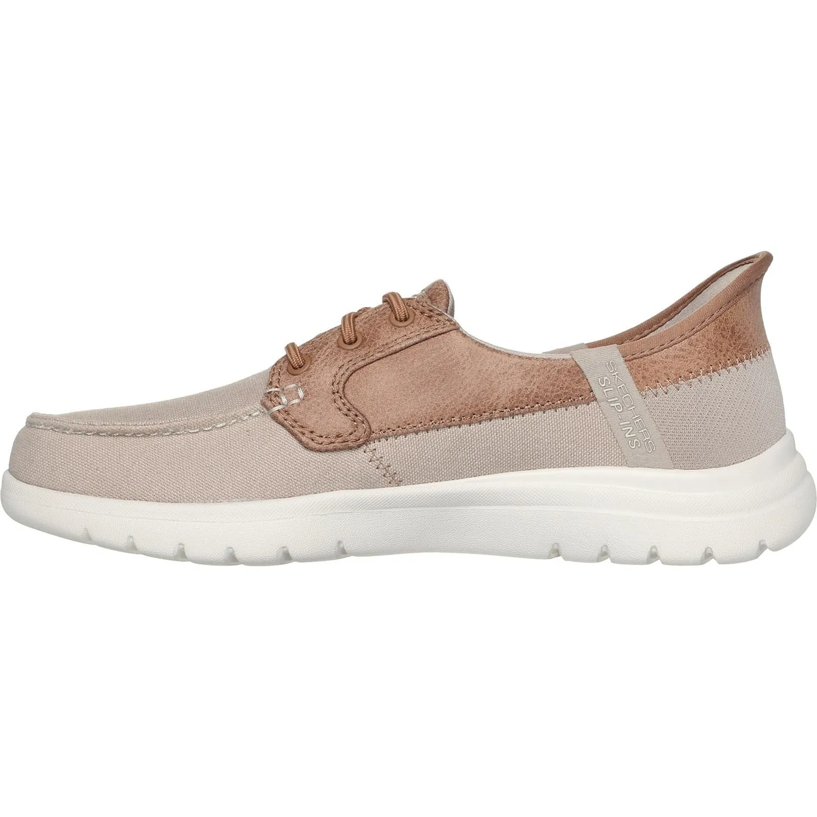 Skechers Women's On-the-GO Flex - Palmilla Boat Shoe in Taupe
