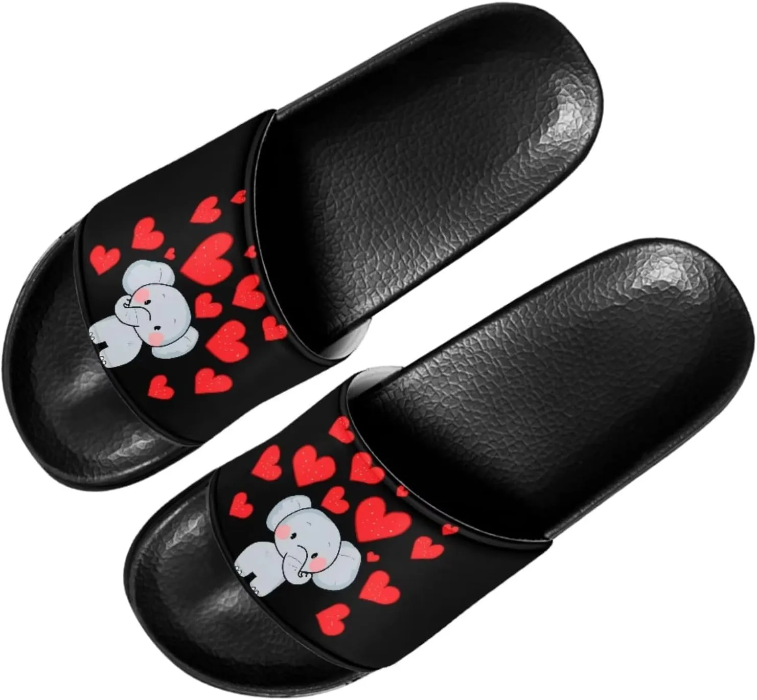 Slide Sandals Slippers for Women and Men, Cozy PU Uppers EVA Sole Non Slip Quick Drying Shower Shoes Bathroom Office