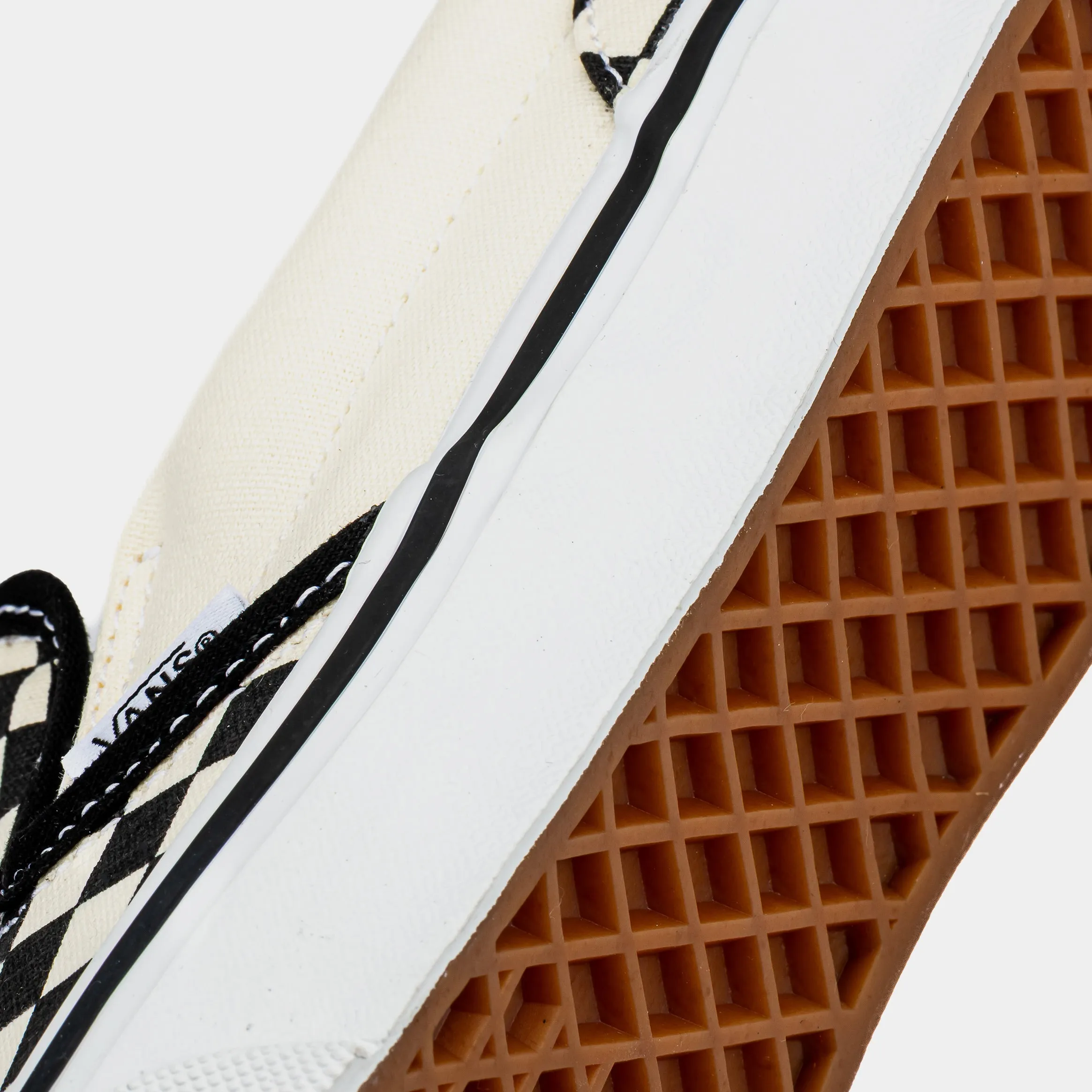 Slip On Grade School Lifestyle Shoes (Black/White)