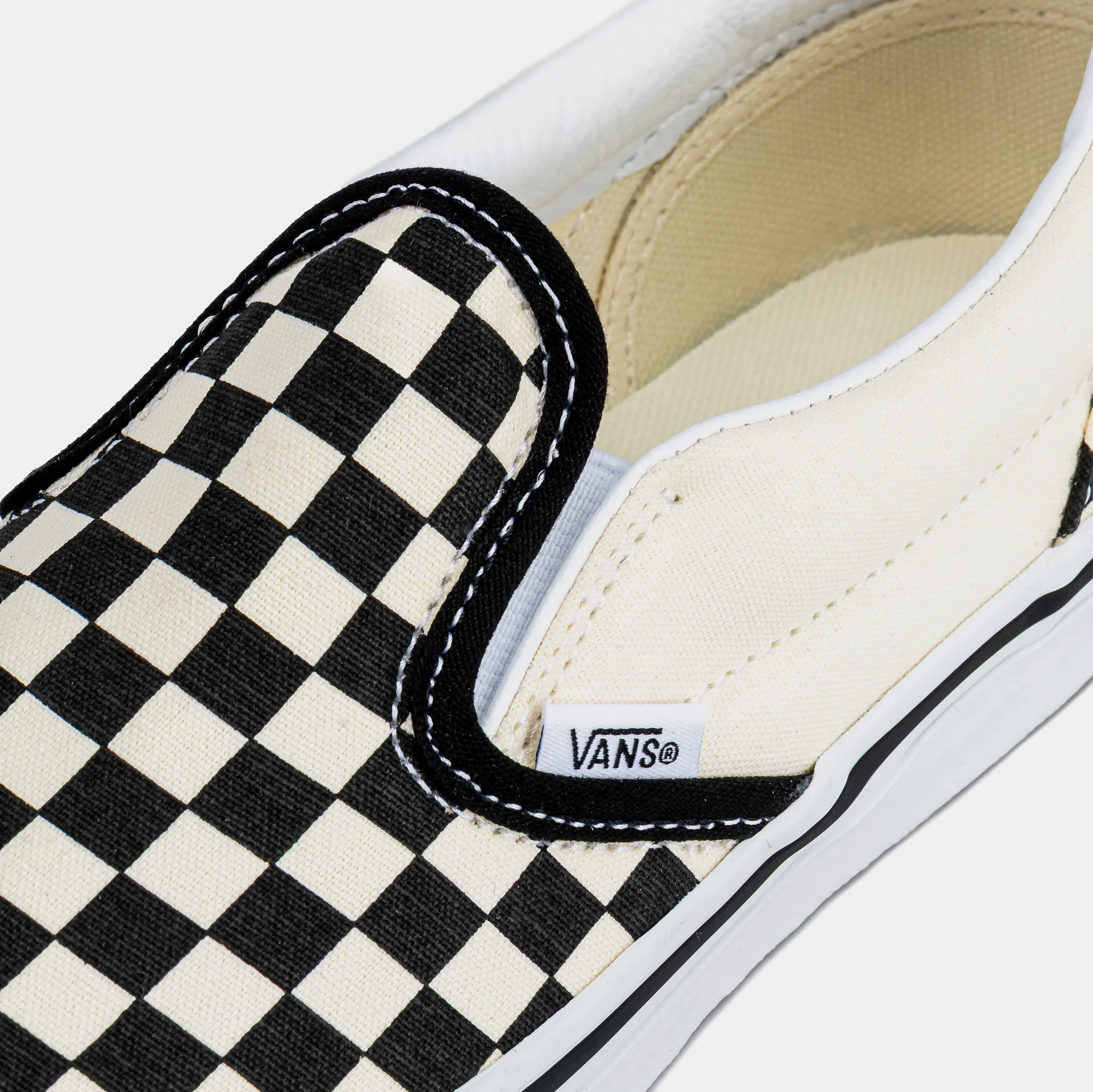Slip On Grade School Lifestyle Shoes (Black/White)