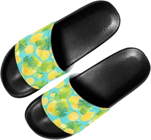 Slippers Sandals for Women EVA Flat Slides Anti-Slip House Shower Shoes Indoor Outdoor Open Toe Spa Pool Slides SizeUS 6-13.5