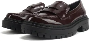Soda “Eureka” ~ Women Slip On Platform Penny Loafer Lug Sole with Stitched Detail