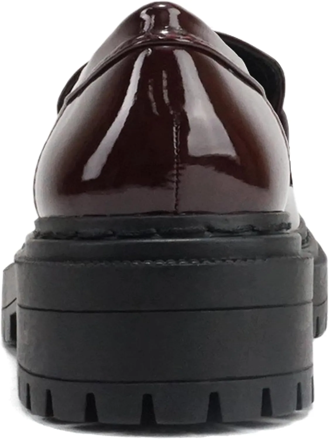 Soda “Eureka” ~ Women Slip On Platform Penny Loafer Lug Sole with Stitched Detail