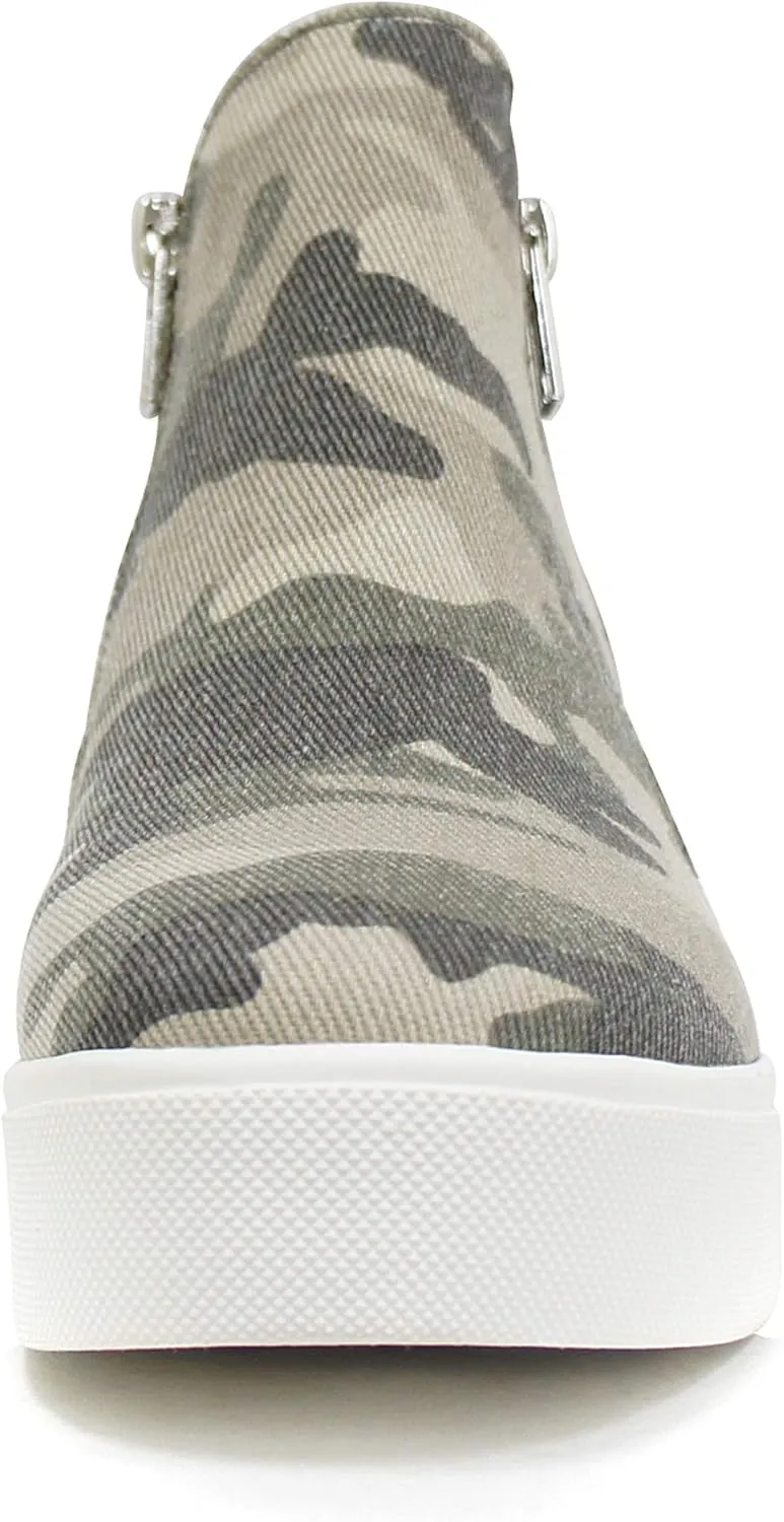 Soda Womens Taylor Nubuck Hight Top Slip On Fashion Sneakers