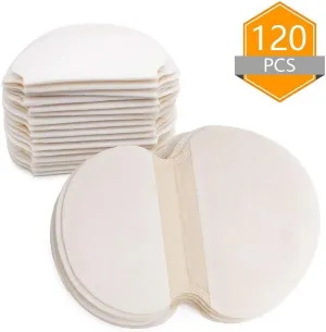 Sonew Underarm Sweat Pads - Disposable Cotton Armpit Sweat Absorbent Pads Unisex T-shirt Garment Perspiration Guards(120PCS)