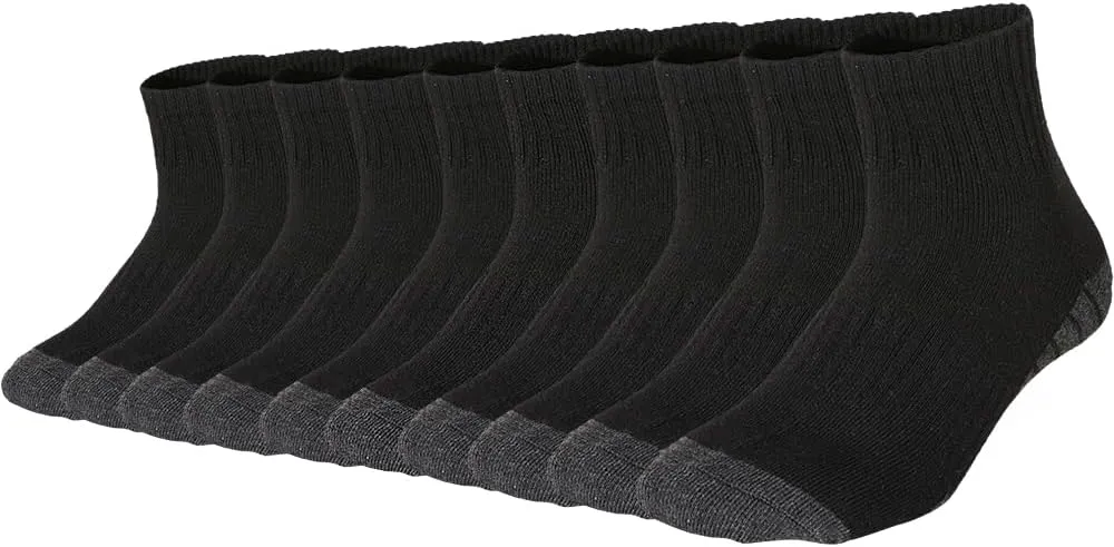 SoxDaddy Men’s 10Pack Athletic Socks,Comfy Cotton Full Cushion Casual Low Cut Socks