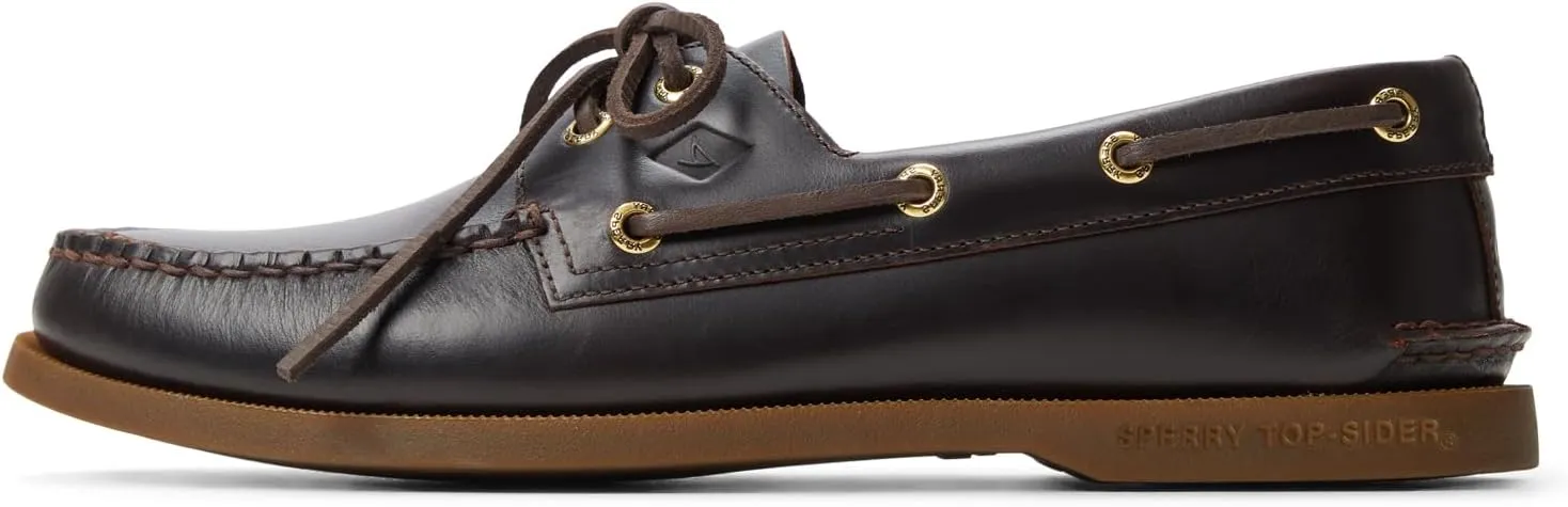 Sperry Men's Authentic Original 2-Eye Boat Shoe, Amaretto, 7.5