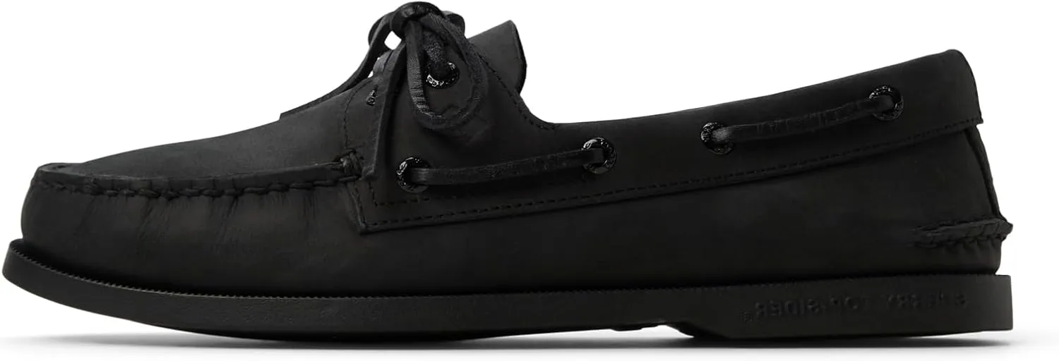 Sperry Men's Authentic Original 2-Eye Boat Shoe, Black, 10.5