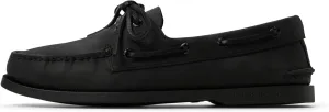 Sperry Men's Authentic Original 2-Eye Boat Shoe, Black, 10.5