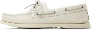 Sperry Men's Authentic Original 2-Eye Boat Shoe, White, 9 Wide