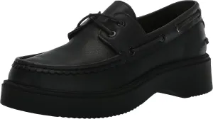 Sperry Mens Shoes Women's Bayside Boat Shoe, Black Flooded, 8 Wide