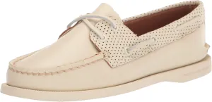 Sperry Women's Authentic Original 2-Eye Boat Shoe, White Perf, 9