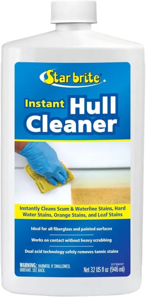 STAR BRITE Instant Hull Cleaner - Clean Stains & Scum Lines on Boat Hulls Easily & Effortlessly - 32 OZ (081732SS)