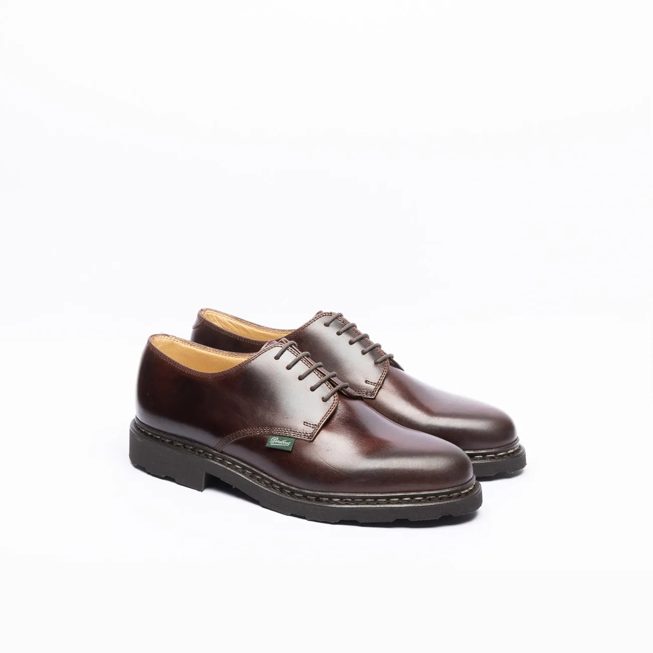 Stringata derby Paraboot Arles Griff II in pelle marrone (Taglia 8.5 UK)