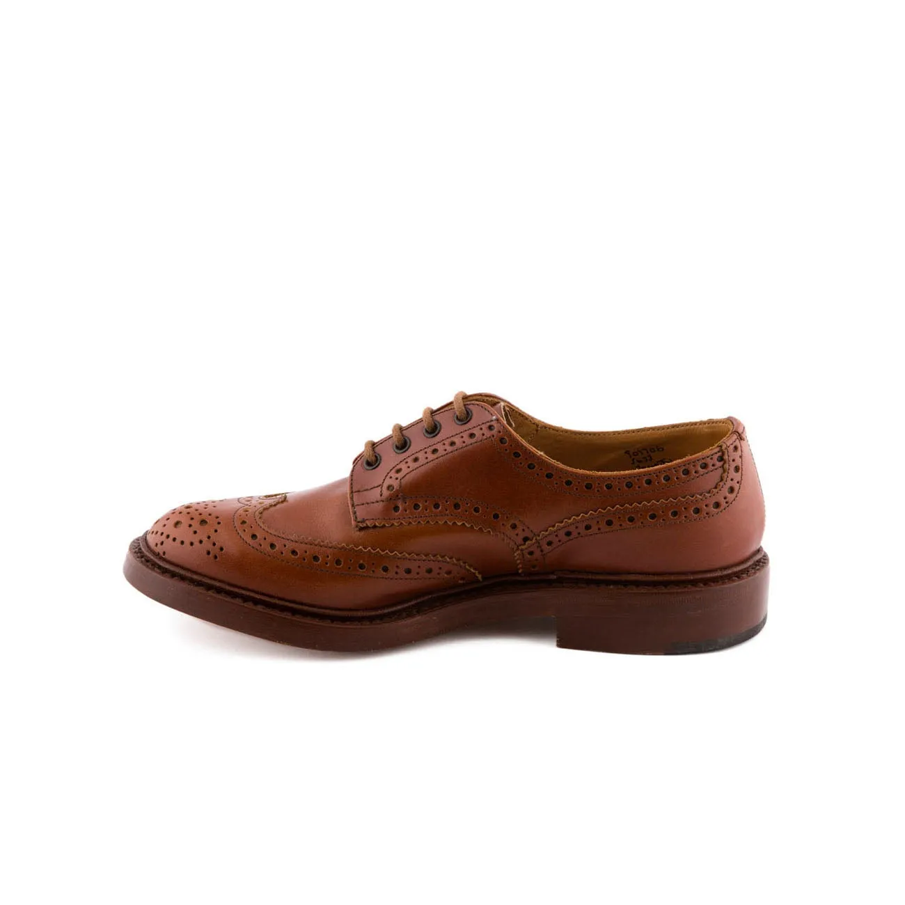Stringata derby Tricker's Bourton in pelle marrone (Marron Antique)