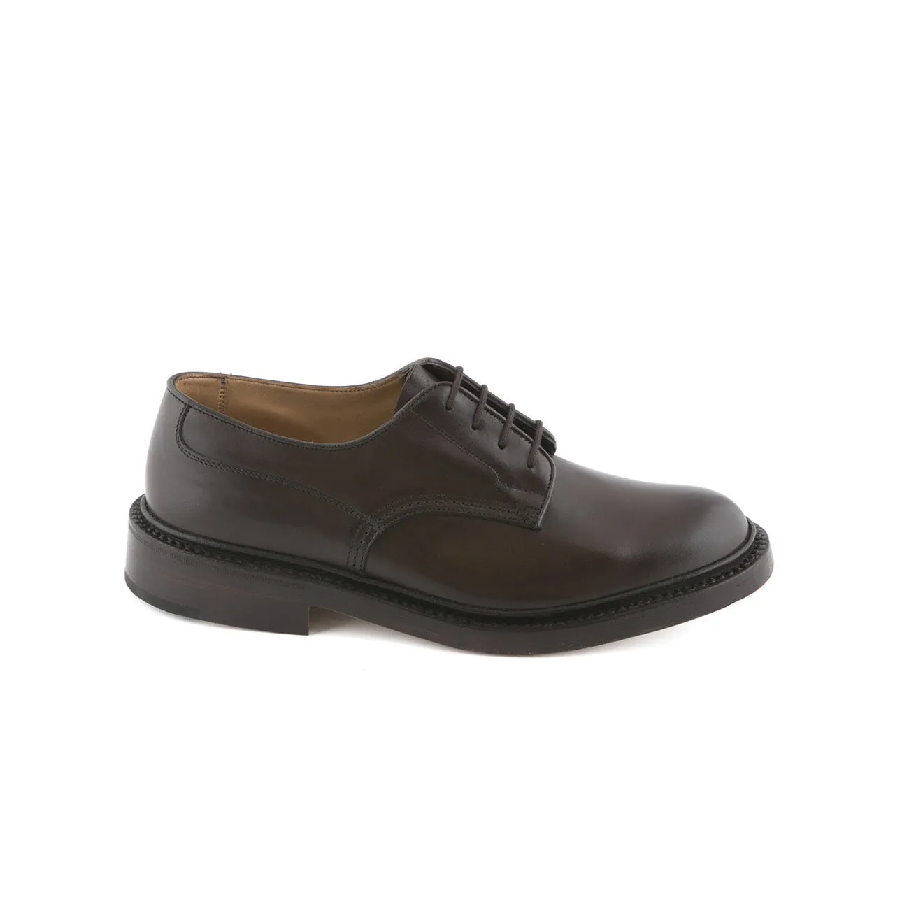 Stringata derby Tricker's Woodstock in pelle marrone