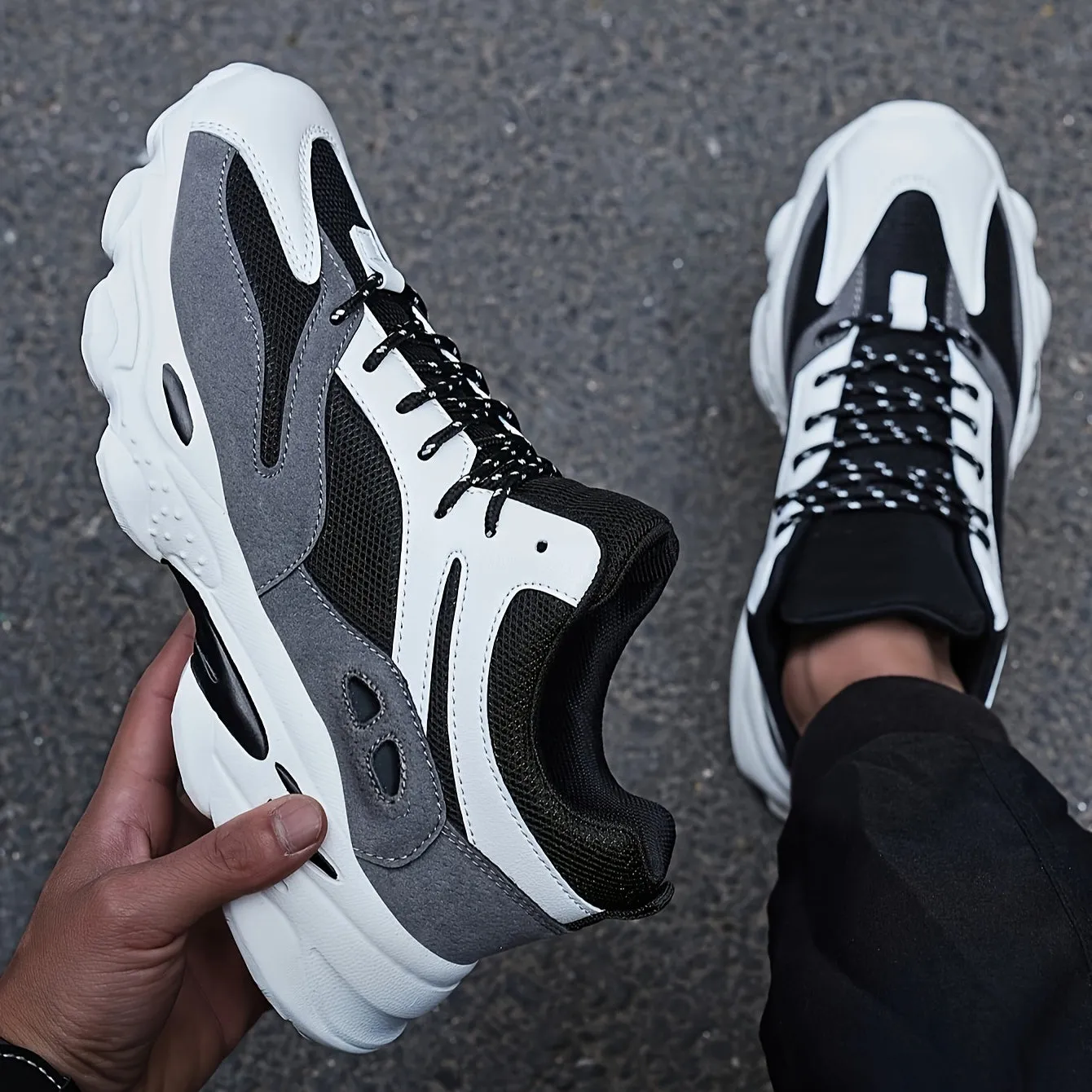 Stylische dicke Sohle mit Stoßdämpfung, Chunky-Sneaker für Damen | Perfekt für den Alltag