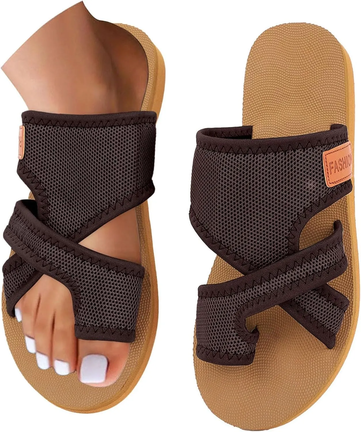 Summer Sandals for Women 2025 Extra Wide Beach Breathable Comfortable Mesh Hollow Slipper Slide Orthopedic Shoes