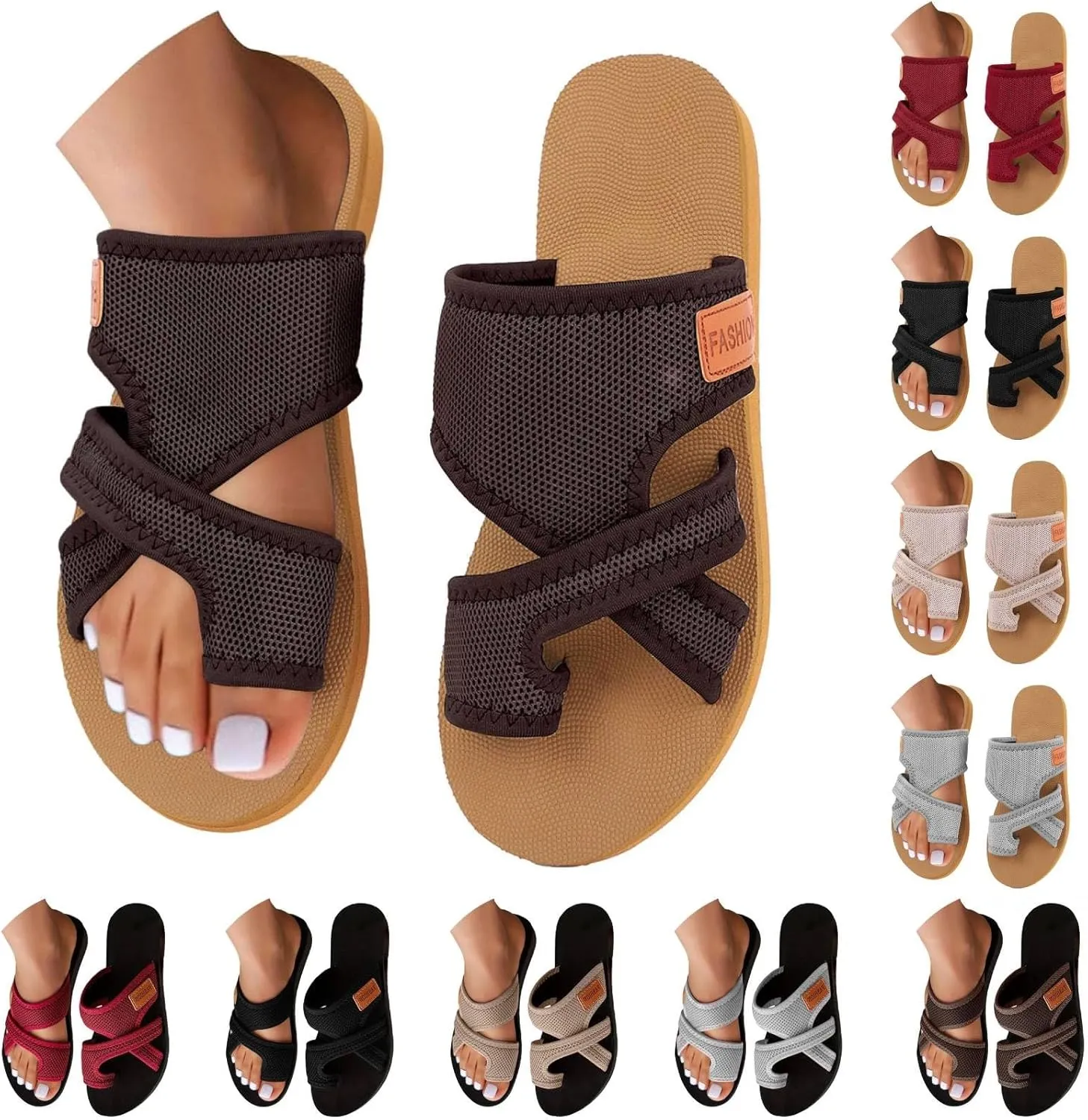 Summer Sandals for Women 2025 Extra Wide Beach Breathable Comfortable Mesh Hollow Slipper Slide Orthopedic Shoes