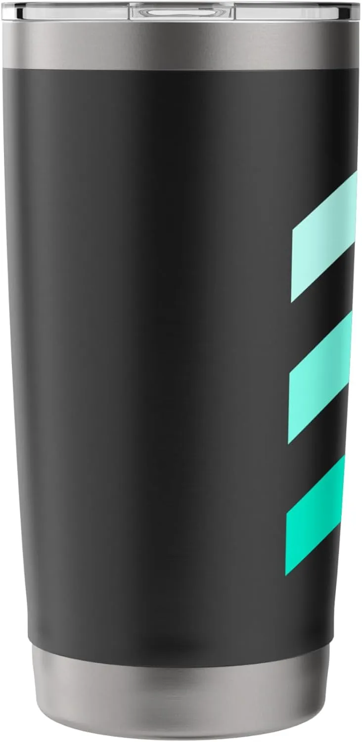 Teal Aqua Stripe Shades Teal Aqua Graphic Stainless Steel Insulated Tumbler