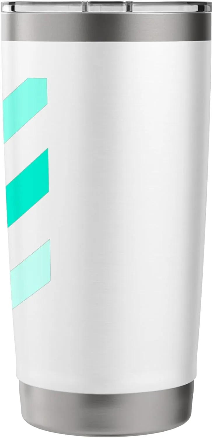 Teal Aqua Stripe Shades Teal Aqua Graphic Stainless Steel Insulated Tumbler