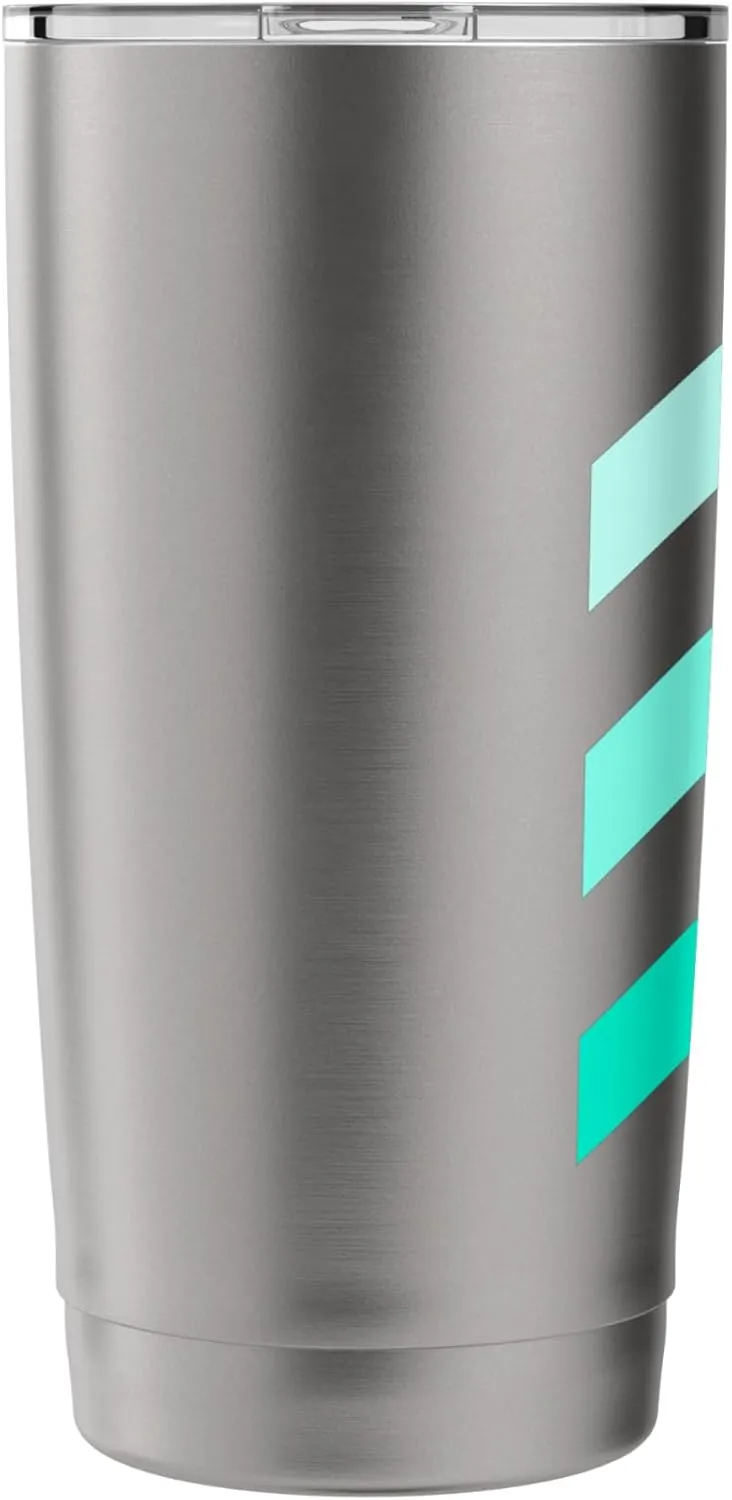 Teal Aqua Stripe Shades Teal Aqua Graphic Stainless Steel Insulated Tumbler