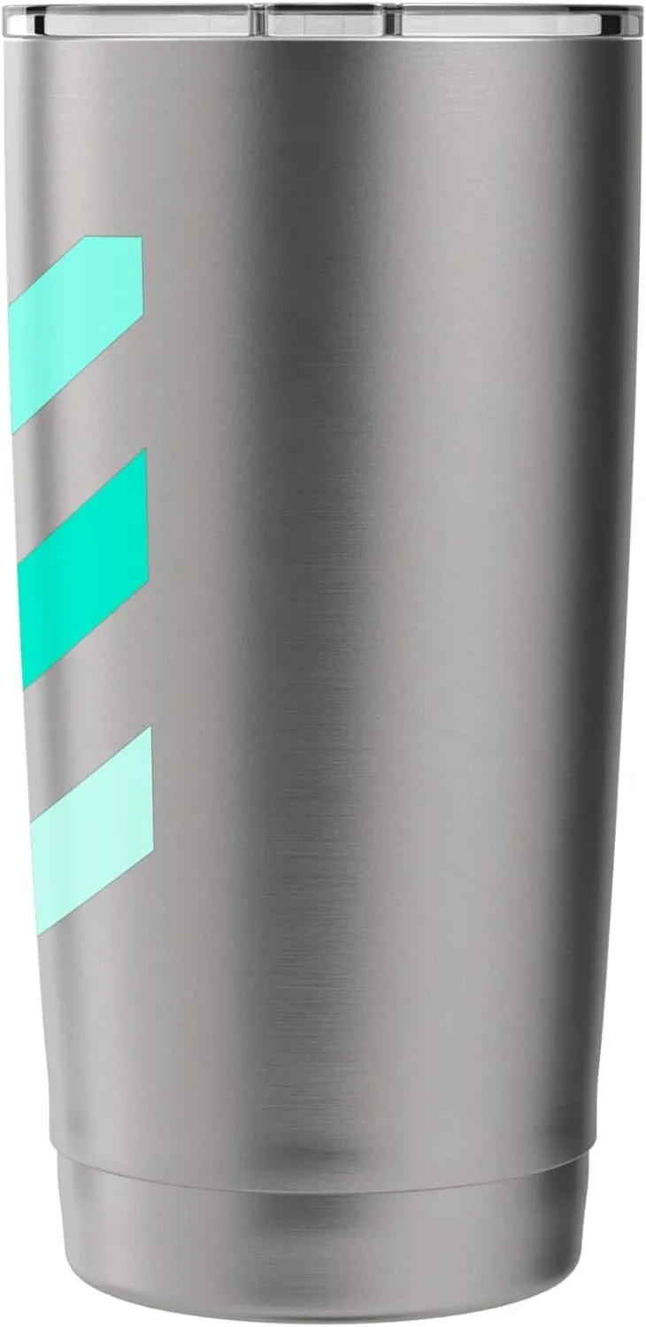 Teal Aqua Stripe Shades Teal Aqua Graphic Stainless Steel Insulated Tumbler