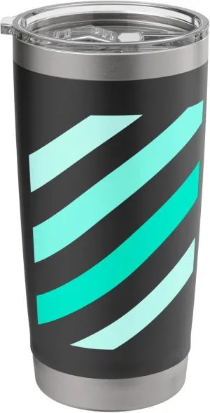 Teal Aqua Stripe Shades Teal Aqua Graphic Stainless Steel Insulated Tumbler