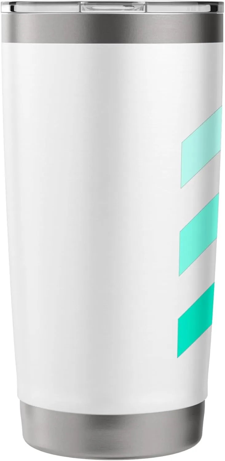 Teal Aqua Stripe Shades Teal Aqua Graphic Stainless Steel Insulated Tumbler