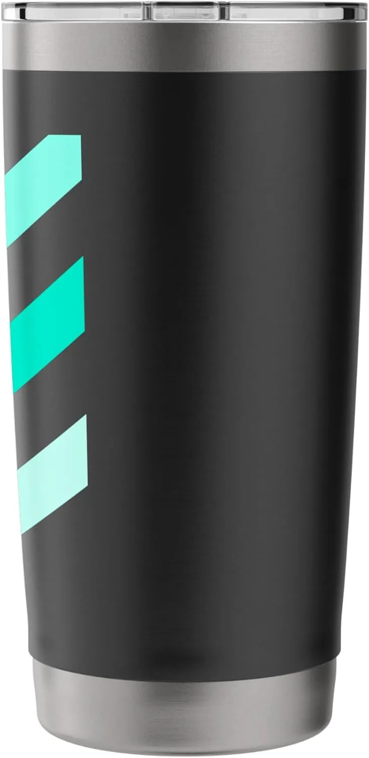 Teal Aqua Stripe Shades Teal Aqua Graphic Stainless Steel Insulated Tumbler