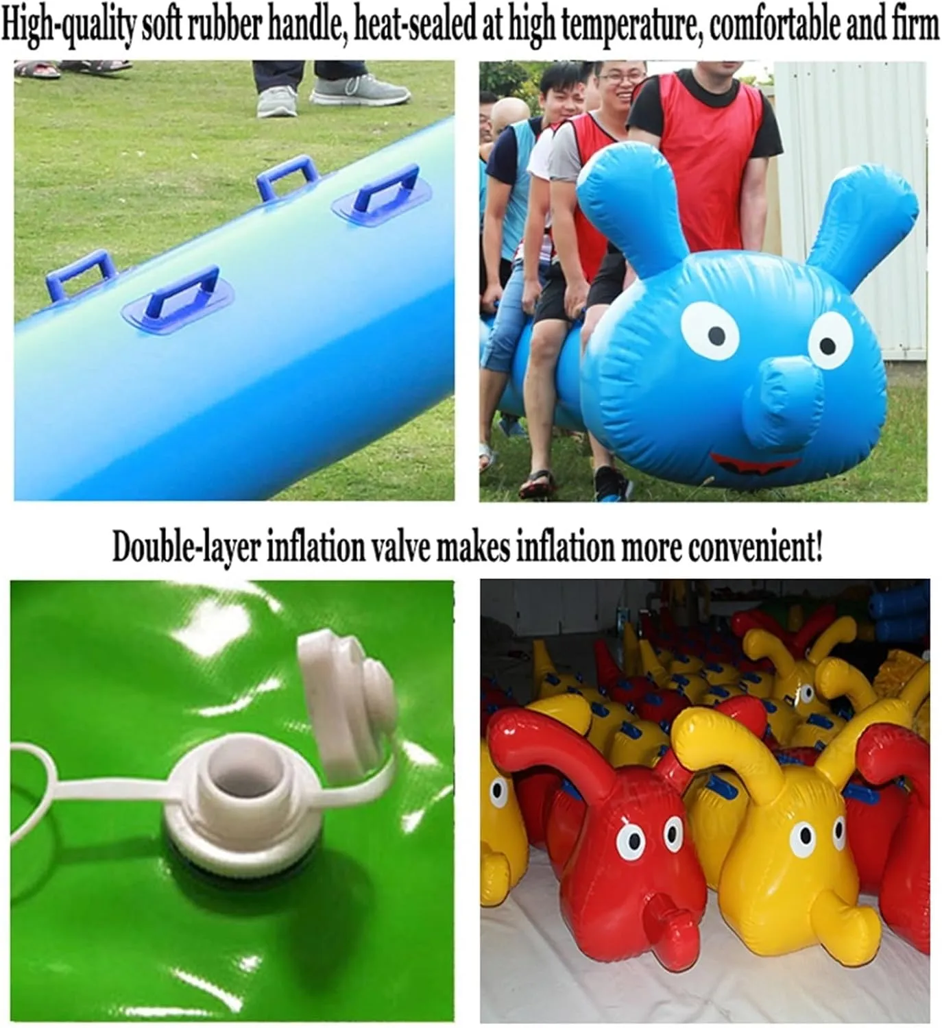 Team Building Games 2PCS Outdoor Carnival Inflatable Toys, Adult Team Building Large-Scale Gaming Equipment, with Inflation Pump(9 Seats/L-5.5M)