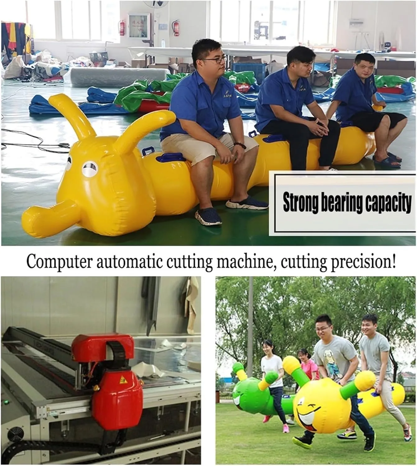 Team Building Games 2PCS Outdoor Carnival Inflatable Toys, Adult Team Building Large-Scale Gaming Equipment, with Inflation Pump(9 Seats/L-5.5M)