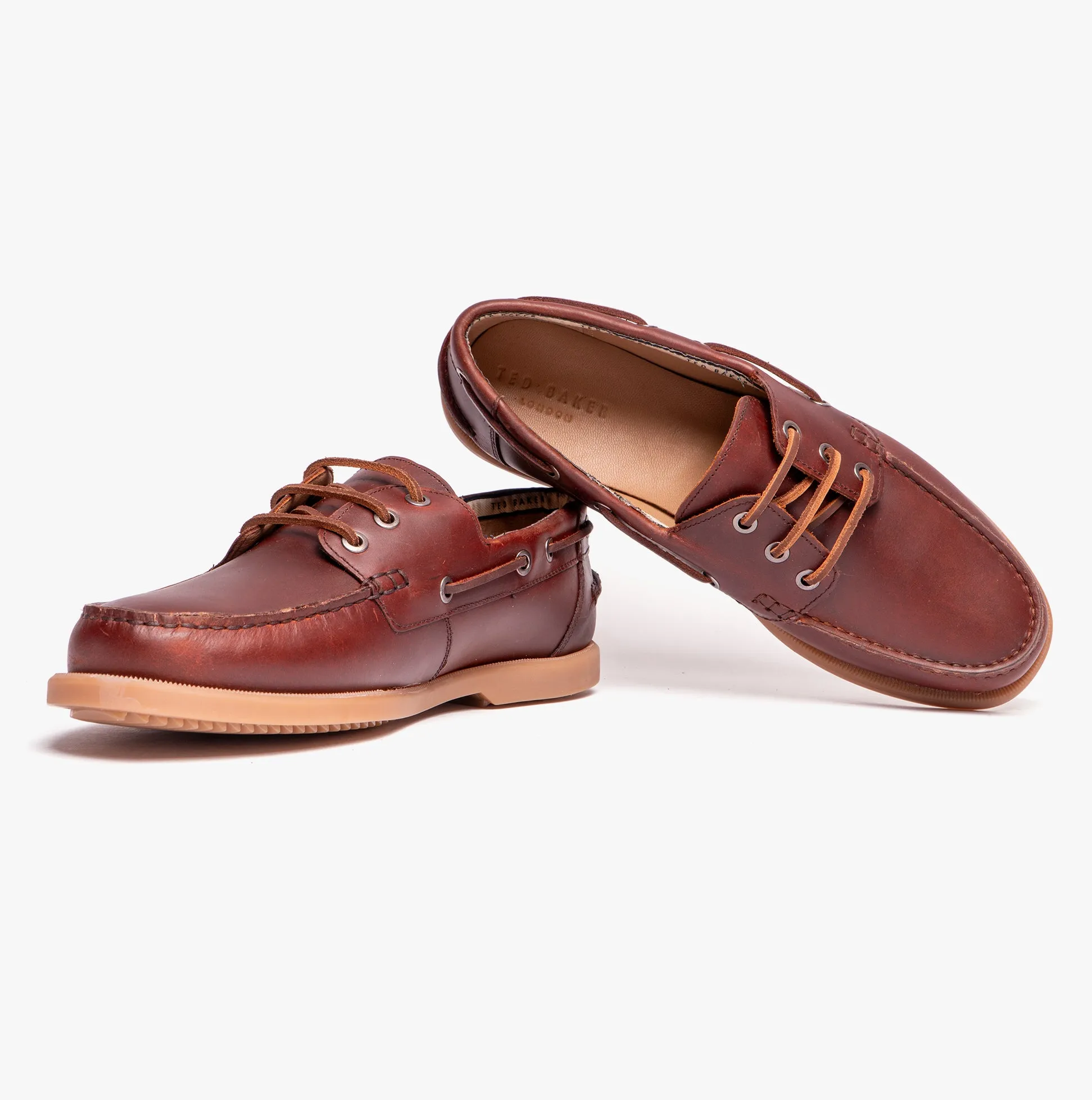 Ted Baker KENRICW Mens Boat Shoes Brown