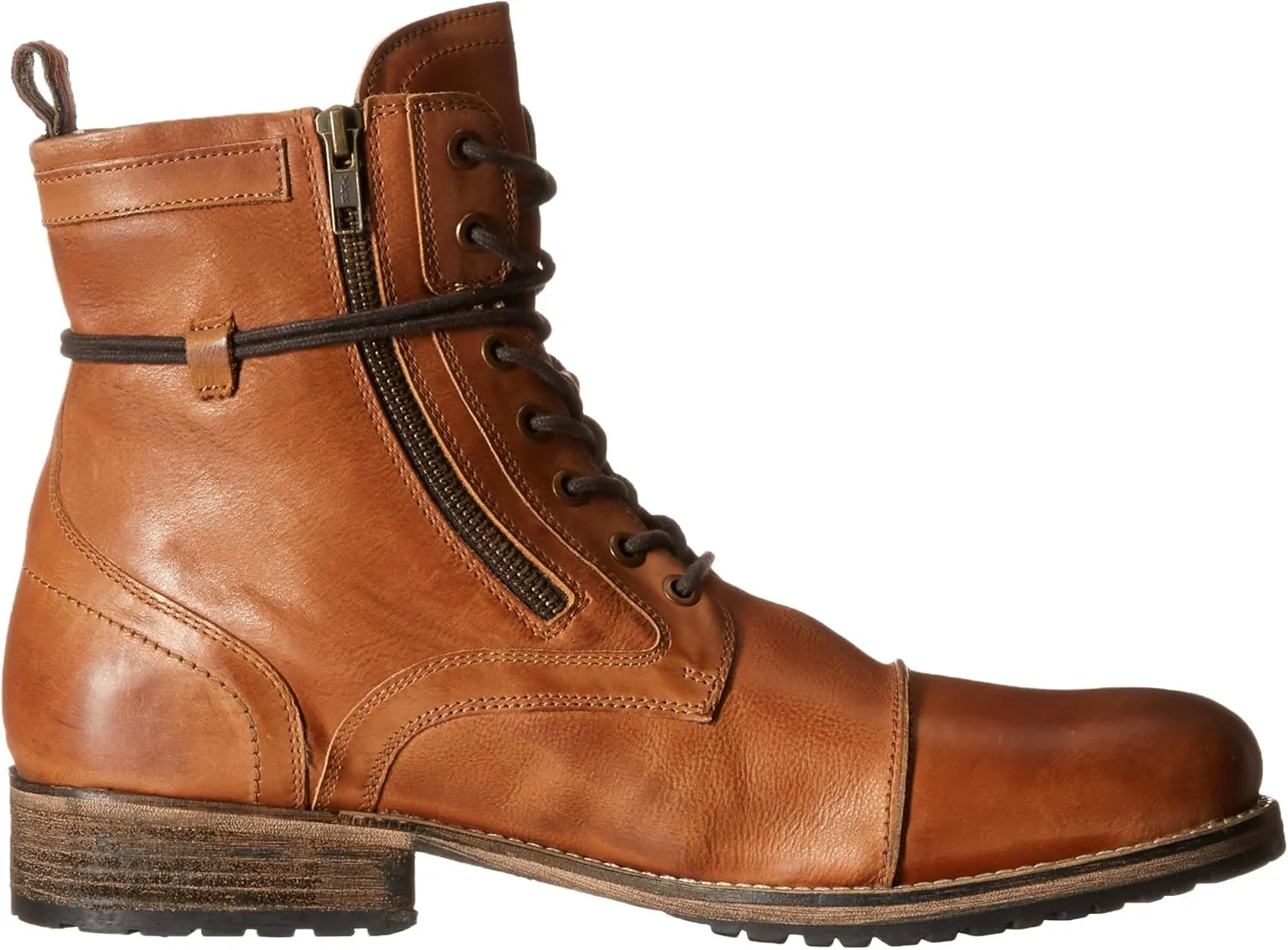 Testosterone Shoes Men's Pool Side Genuine Leather Combat Boot