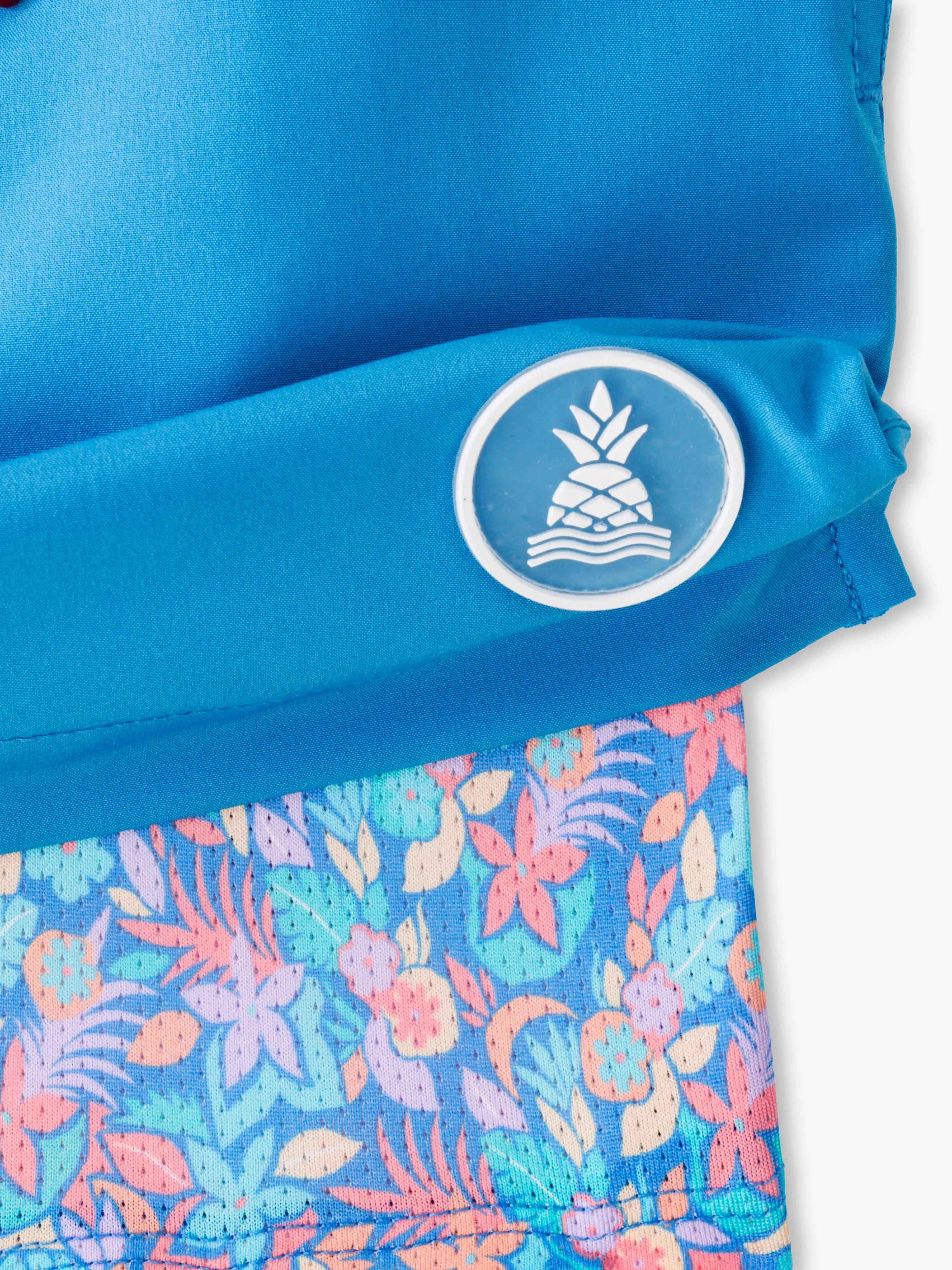 The Blue Barracudas (Boys Lined Classic Swim Trunk- Shorter)