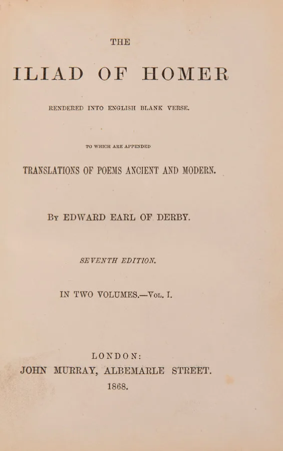The Iliad of Homer