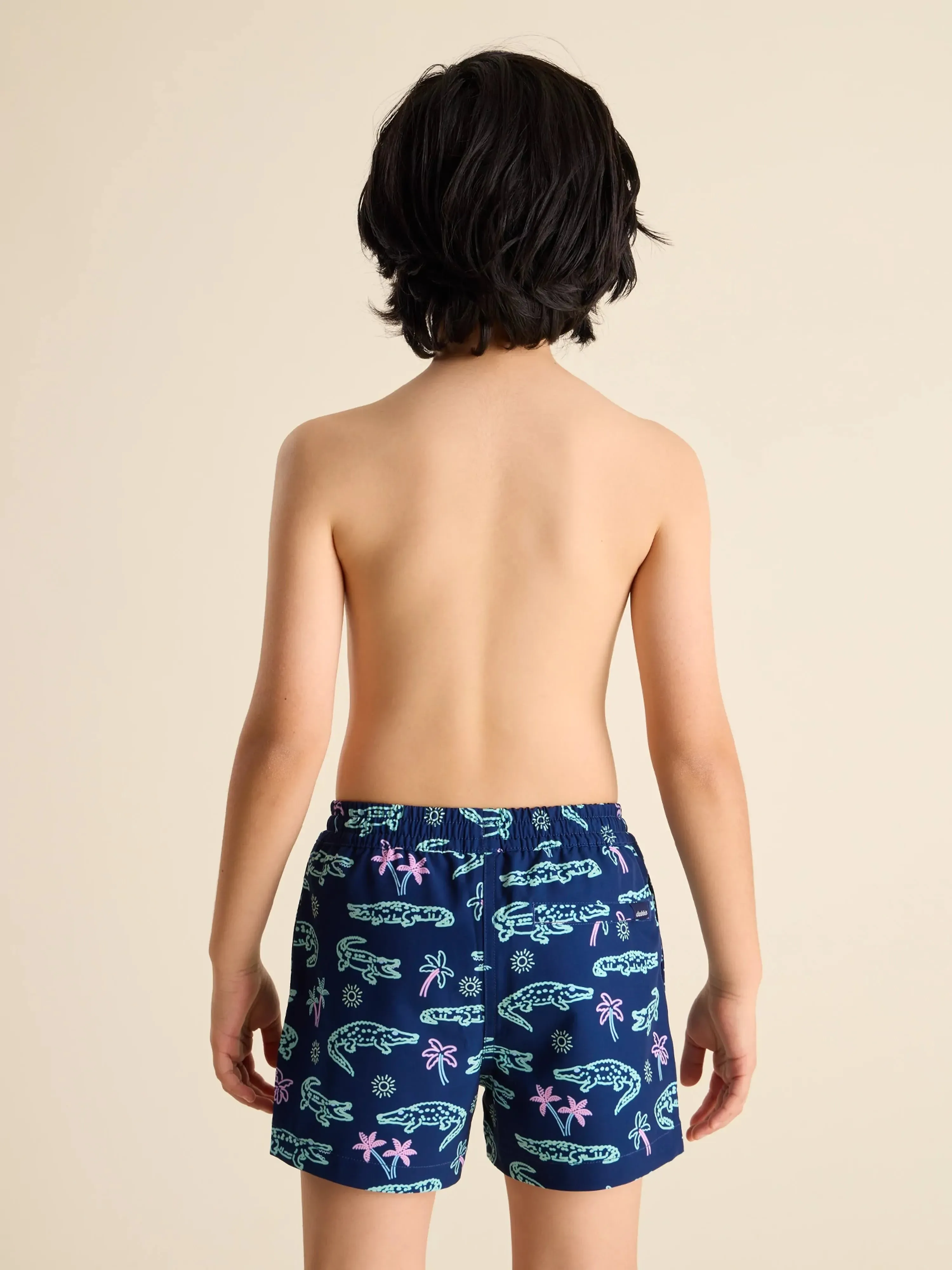 The Neon Glades (Boys Lined Classic Swim Trunk- Shorter)